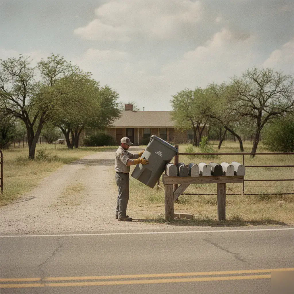 Rankin Waste rural driveway pickup near Purdon, TX